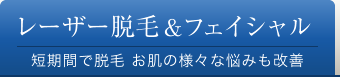 レーザー脱毛 短期間で脱毛 お肌の様々な悩みも改善