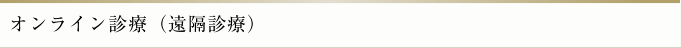 インターネット・オンライン診療（遠隔診療）
