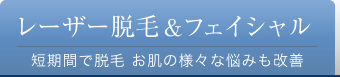 レーザー脱毛 短期間で脱毛 お肌の様々な悩みも改善